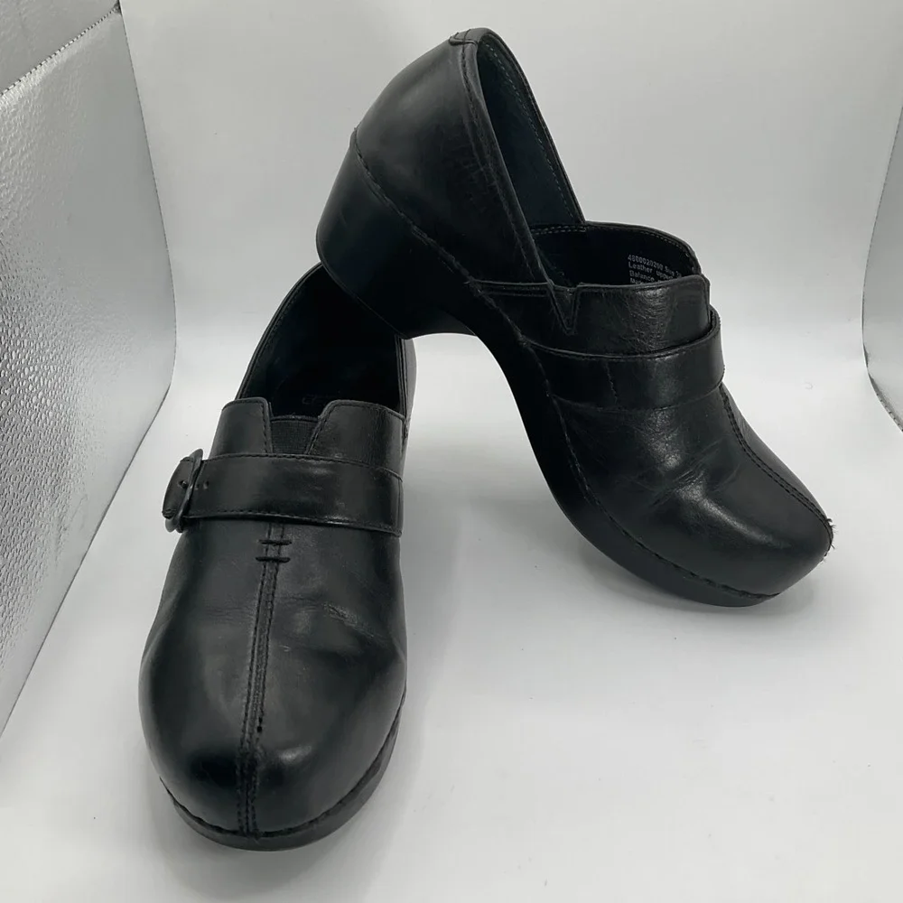 Dansko Tamara Leather Buckle Monk Strap Clog Slip-On Comfort Occupational EU 38 - Picture 3 of 12